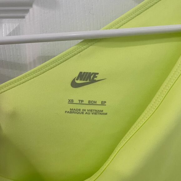 Nike Sportswear Asymmetrical One Shoulder Top Light Lemon Twist Women’s Size XS - Picture 8 of 9